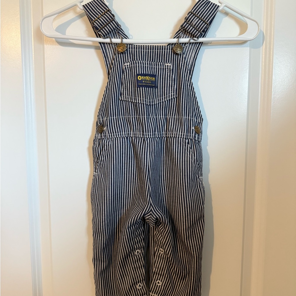 Vintage Oshkosh B’gosh Union Made Sanforized Hickory Stripe Vestbak Overalls